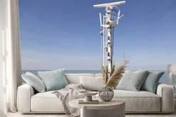 Naklejka: Radar maszt na górnym pokładzie statku towarowego