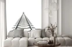 Naklejka: Railway. szczegółowe ilustracji.