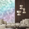 Naklejka: Rainbow biały metallic faux folia chevron wzór szewrony tekstury