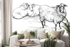 Naklejka: Ram i owiec