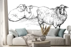 Naklejka: Ram i owiec