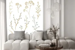 Naklejka: Ręcznie malowana kolekcja suszonych ziół i kwiatów