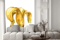 Naklejka: Ręcznie malowane akwarela ilustracja banana