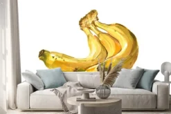 Naklejka: Ręcznie malowane akwarela ilustracja bananów