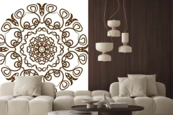 Naklejka: Ręcznie rysowane henny tatuaż mandalę. wektor koronki dekoracyjnego.