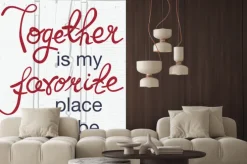 Naklejka: Ręcznie rysowane typografia plakat. romantyczny cytat "razem