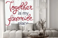 Naklejka: Ręcznie rysowane typografia plakat. romantyczny cytat "razem