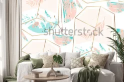 Naklejka: Ręcznie rysowane wektor streszczenie artystyczny geometryczny