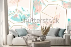 Naklejka: Ręcznie rysowane wektor streszczenie artystyczny geometryczny