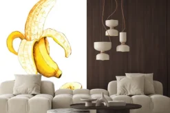 Naklejka: Ręcznie rysowane akwarele ilustracji banana