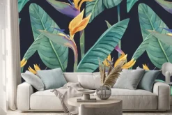 Naklejka: Ręcznie rysowane ptak rajski wzór