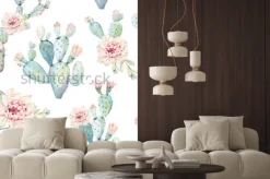 Naklejka: Ręcznie sporządzoną saguaro kaktus wzór. jest idealny do drukowania