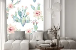 Naklejka: Ręcznie sporządzoną saguaro kaktus wzór. jest idealny do drukowania