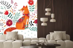 Naklejka: Ręcznie sporządzona ilustracja lis