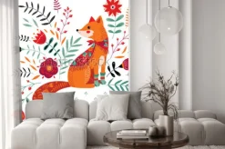 Naklejka: Ręcznie sporządzona ilustracja lis