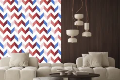 Naklejka: Red chevron szwu