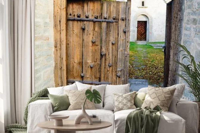 Naklejka: Średniowieczny kościół