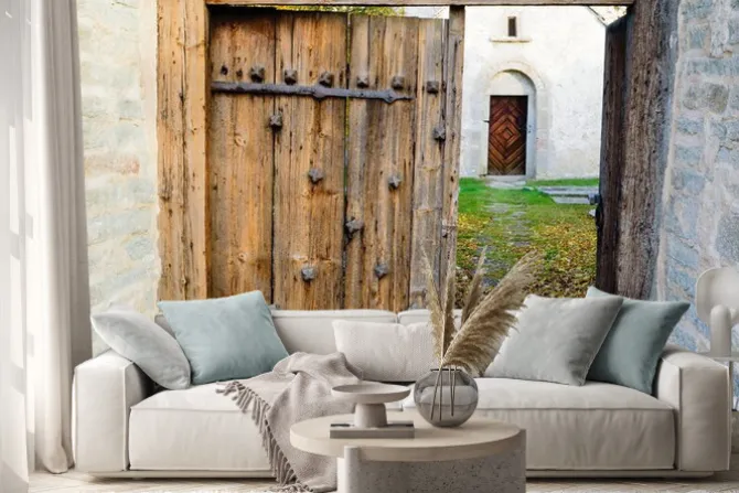 Naklejka: Średniowieczny kościół