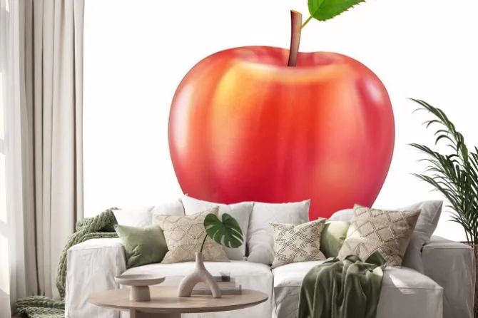 Naklejka: Reifer apfel, freigestellt