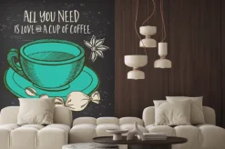 Naklejka: Restauracja kawiarnia cafe menu, szablon.