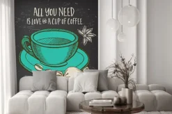 Naklejka: Restauracja kawiarnia cafe menu, szablon.