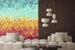 Naklejka: Retro biodrówki geometryczny wzór.