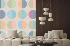 Naklejka: Retro koła bez szwu deseniu abstrakcyjna tekstury rocznika backgroun