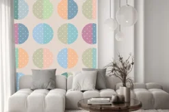 Naklejka: Retro koła bez szwu deseniu abstrakcyjna tekstury rocznika backgroun