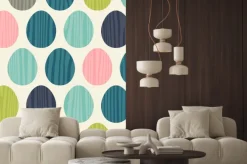 Naklejka: Retro kolor wektor bezszwowe wzór pisanka