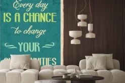 Naklejka: Retro metal sign " every day is a chance to change your opportun