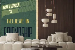 Naklejka: Retro metalu znak "uwierz w fiendship"