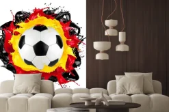 Naklejka: Retro piłka niemiecka flaga kolor powitalny