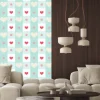 Naklejka: Retro seamless pattern with small hearts on gingham background