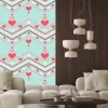 Naklejka: Retro style chevron seamless pattern with hearts
