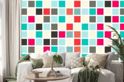 Naklejka: Retro web design seamless tiles - mozaika placu tle wektora tekstury