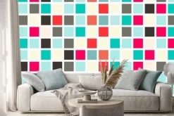 Naklejka: Retro web design seamless tiles - mozaika placu tle wektora tekstury