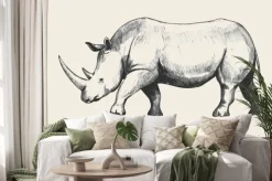 Naklejka: Rhino sketch