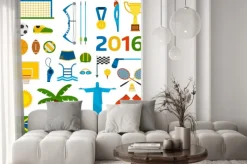 Naklejka: Rio letnie igrzyska olimpijskie ikony ilustracji wektorowych