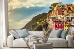 Naklejka: Riomaggiore panorama, cinque terre, włochy