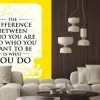 Naklejka: Różnica między kim jesteś i kim chcesz być, jest what you do.
