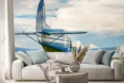 Naklejka: Rocznik światła samolotów sportowych w świetle wieczorem