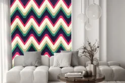 Naklejka: Rocznika zygzak szwu z mocą grunge