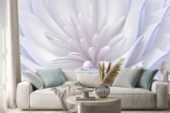 Naklejka: Środek białego kwiatu z efektem 3d