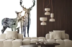 Naklejka: Rodzina jeleni