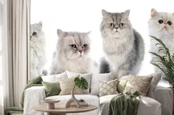 Naklejka: Rodziny koty perskie