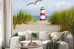 Naklejka: Rot / weißer leuchtturm