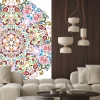 Naklejka: Round bright pattern on a white background. mandala from abstract
