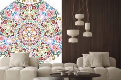 Naklejka: Round bright pattern on a white background. mandala from abstract