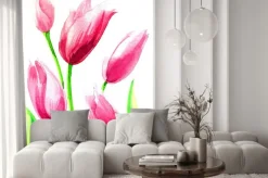 Naklejka: Różowe tulipany