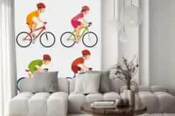 Naklejka: Rower i grafik cyclism projekt